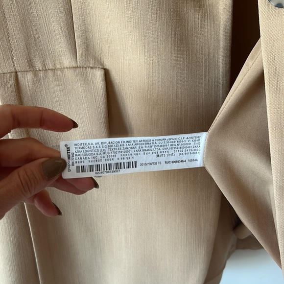 ZARA Woman BLAZERS | STRAIGHT CUT oversized fit BLAZER Apricot | 2010/706/739 S - Picture 15 of 15